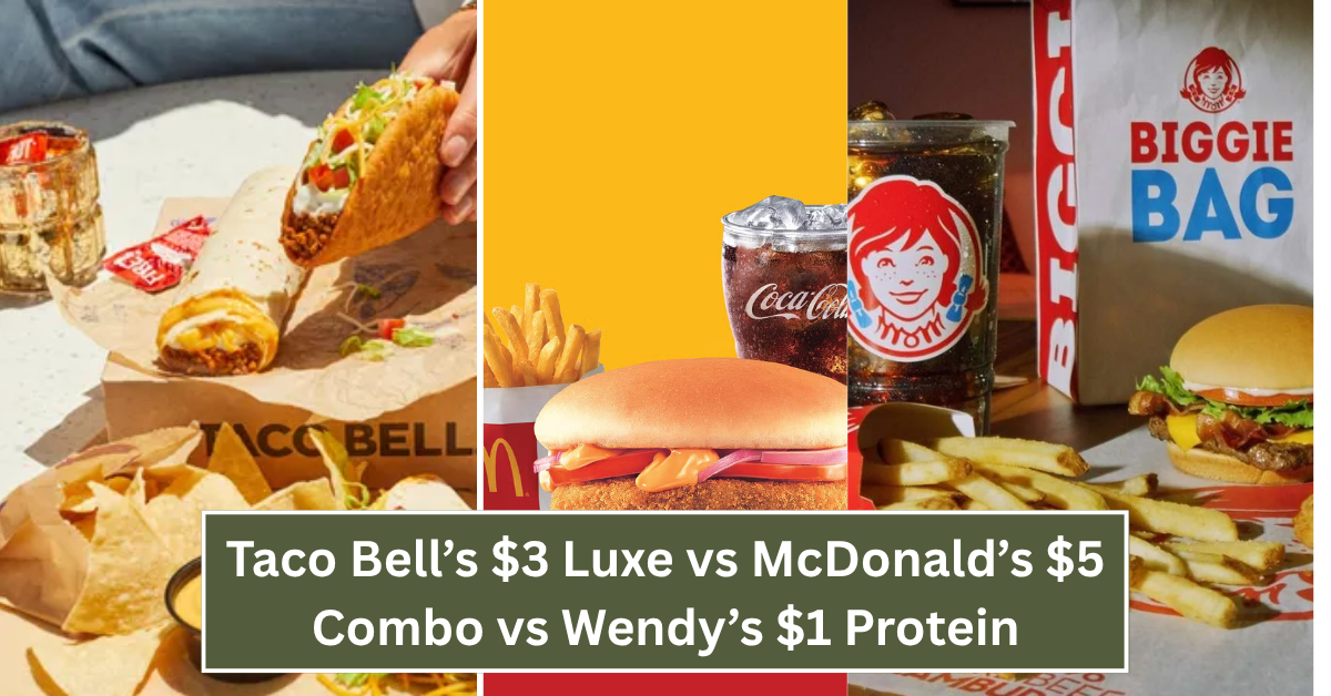 Value Menu Battle Heats Up: Taco Bell’s $3 Luxe vs McDonald’s $5 Combo vs Wendy’s $1 Protein